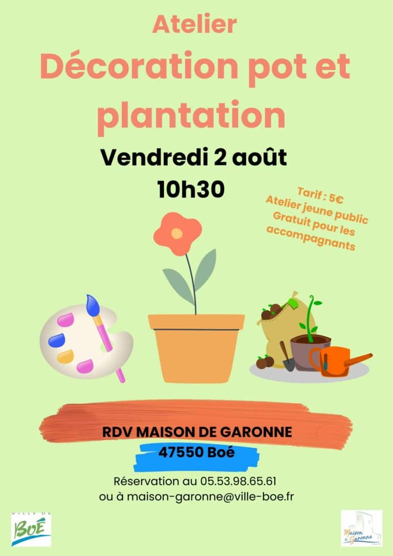 Atelier pot et plantation