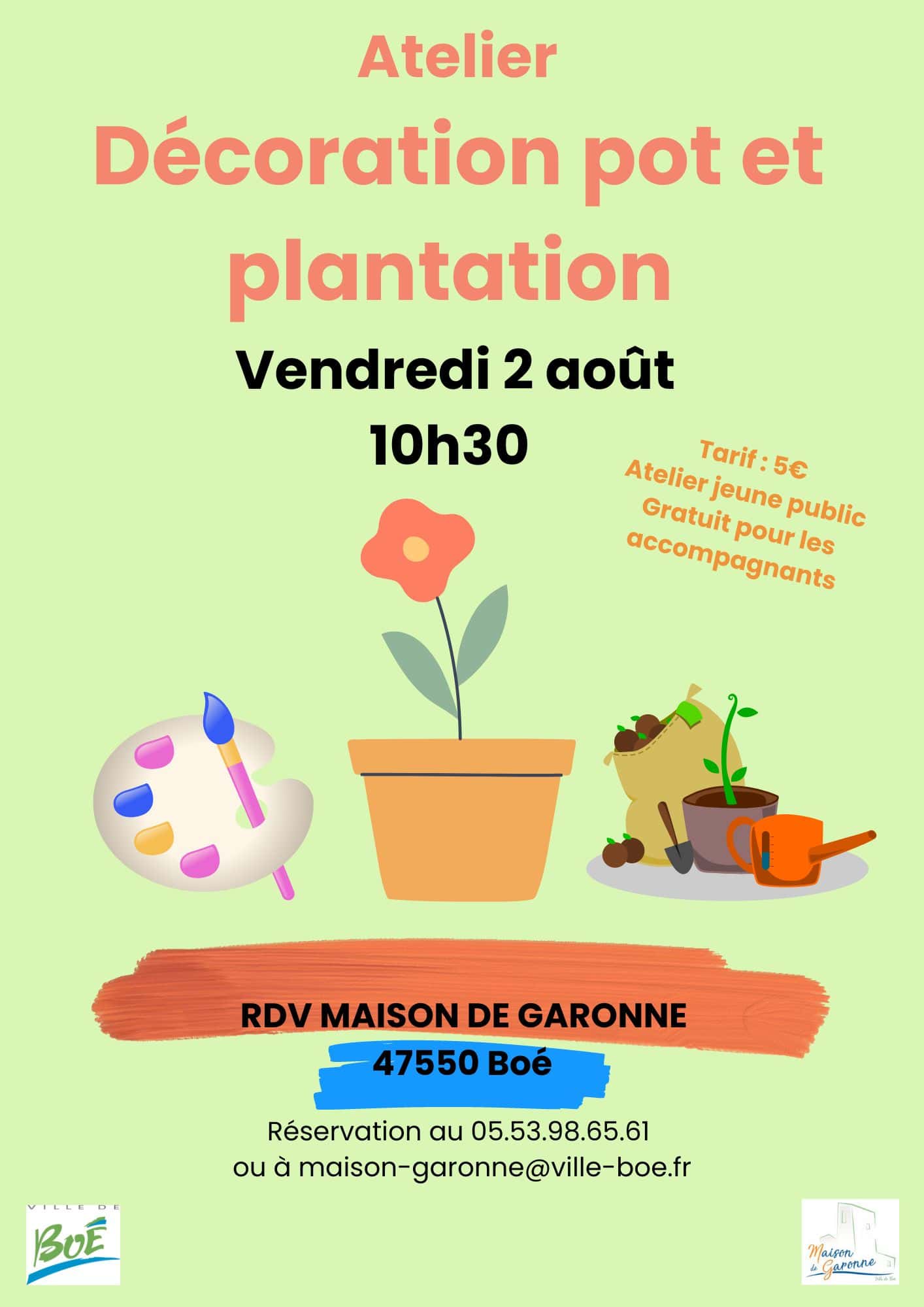 Atelier pot et plantation